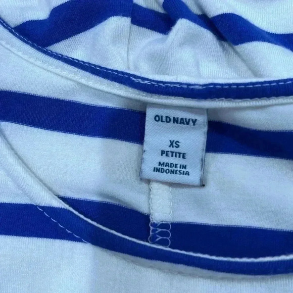 Old Navy Summer T-shirt Tank Dress blue and white striped - Picture 5 of 6